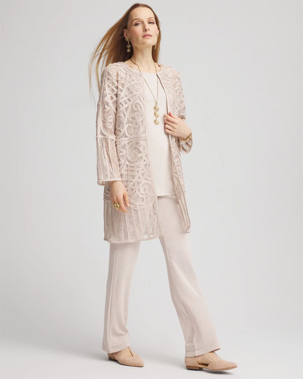 Travelers™ Collection Embroidered Lace  Jacket click to view larger image.