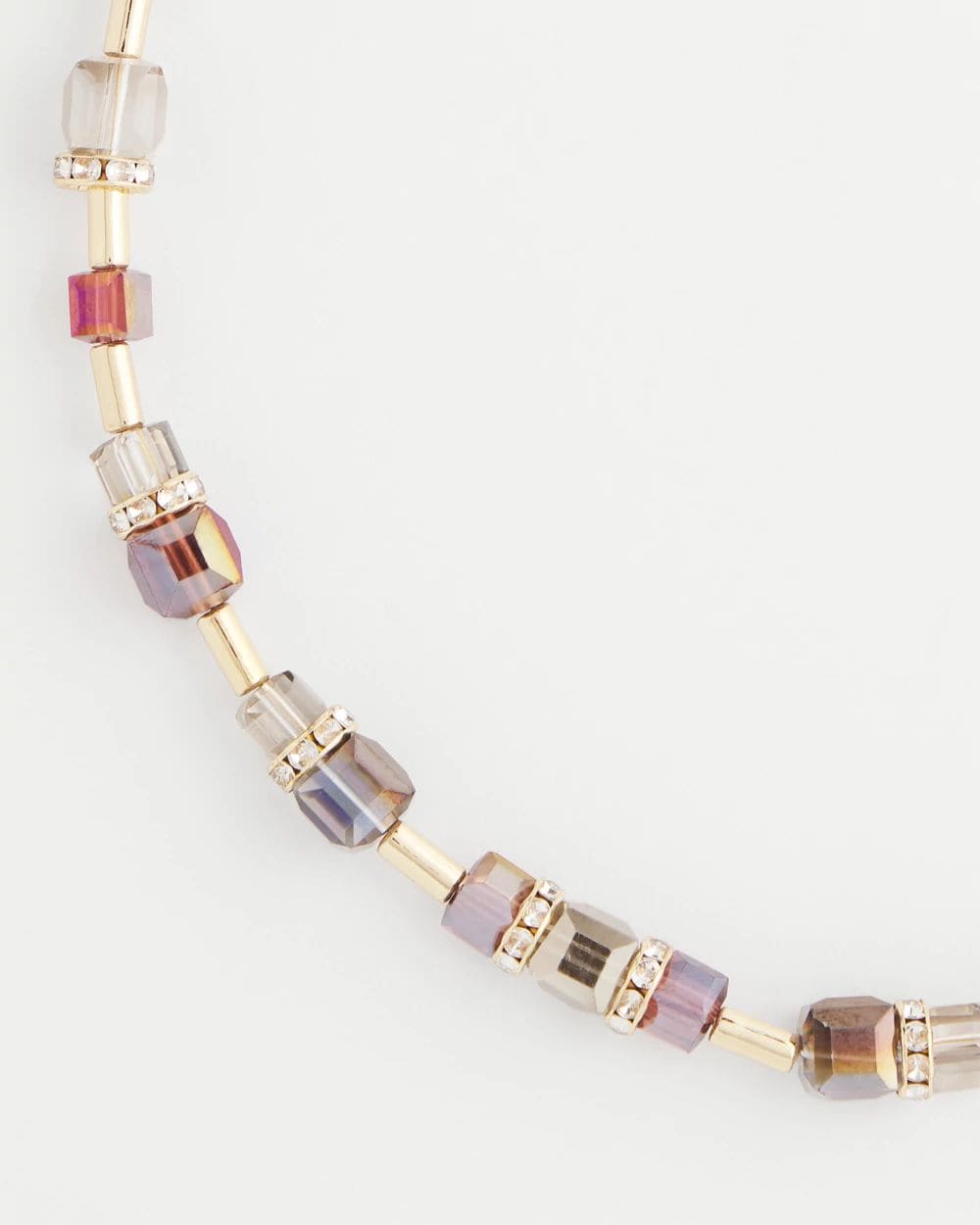 Art Deco Geo Glass Bead Short Necklace