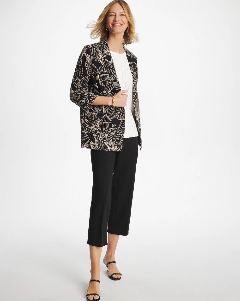 Ginkgo Crepe Blazer click to view larger image.