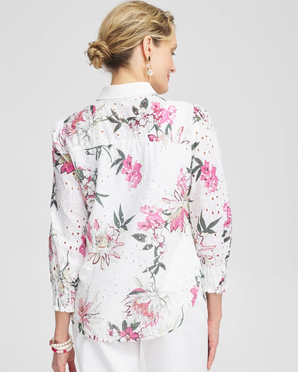 Floral Eyelet Shirt