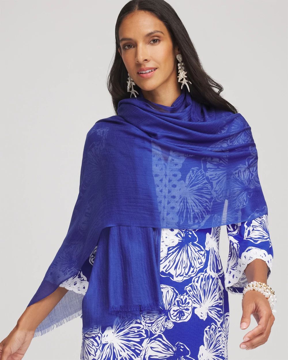 Lightweight Cashmere-Blend Wrap