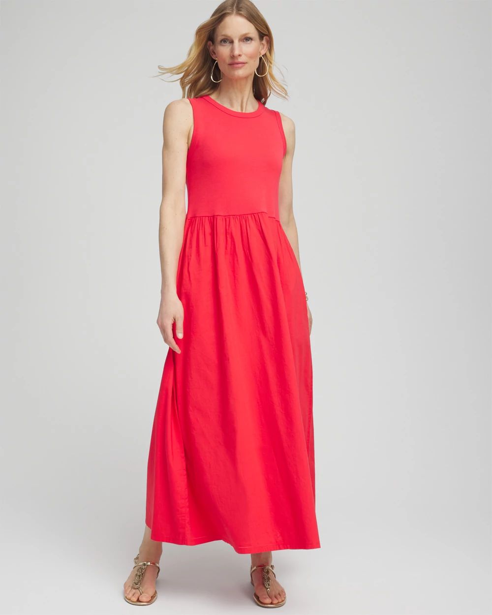 Fit & Flare Tank Maxi Dress