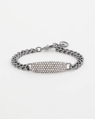 Hematite Pavé Bar Bracelet