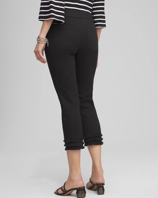 21" Triple Fray Pull-on Capris