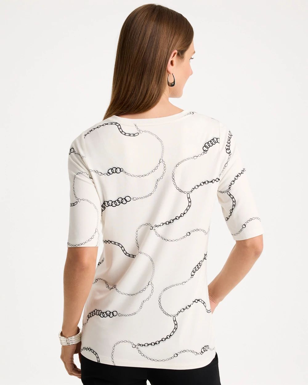 Touch of Cool™ Elbow Sleeve Tee click to view larger image.