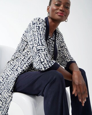 Travelers Pebble Print Cardigan