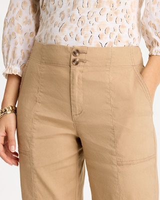 Relaxed Linen Crop Pant click to view larger image.