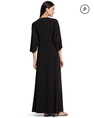 Petite Embellished Neck Caftan Dress