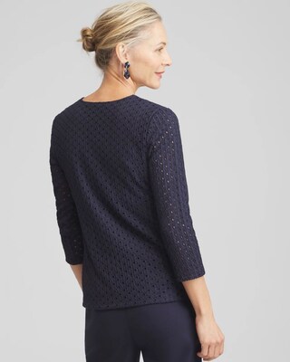 Textured V-neck Tee