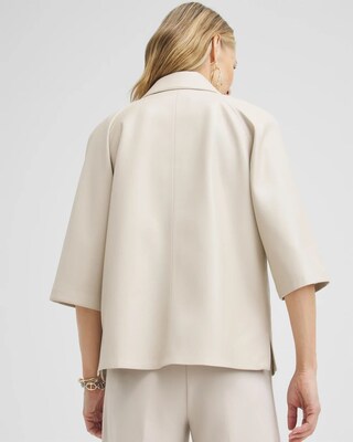 Faux Leather Shacket