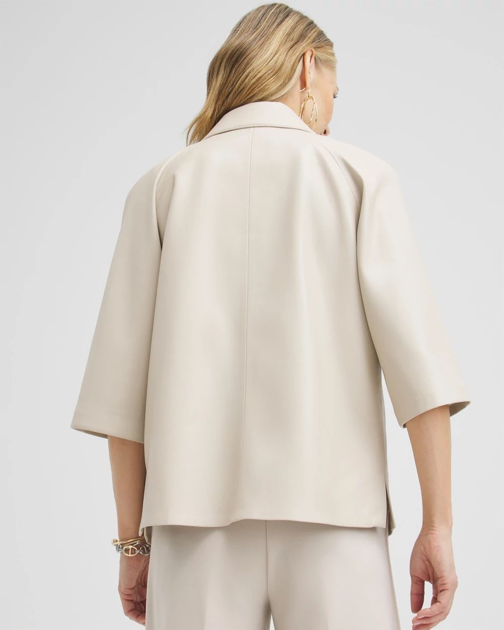 Faux Leather Shacket