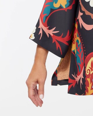 Paisley Print Short Kimono
