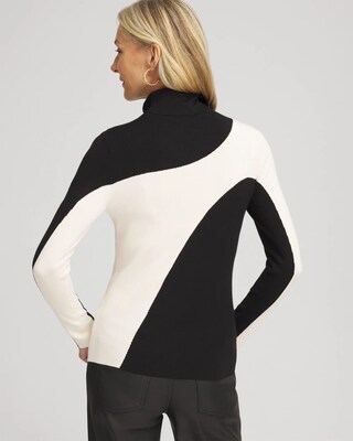 ECOVERO™ Swirl Turtleneck Sweater click to view larger image.