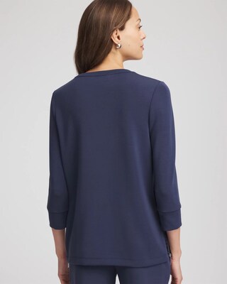 Zenergy® Scuba Satin-Trim Tunic click to view larger image.