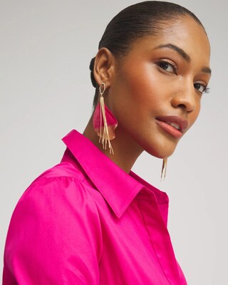 No Droop™ Magenta Fringe Earrings