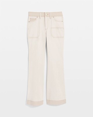 Colorblock Wide Flare Jeans click to view larger image.