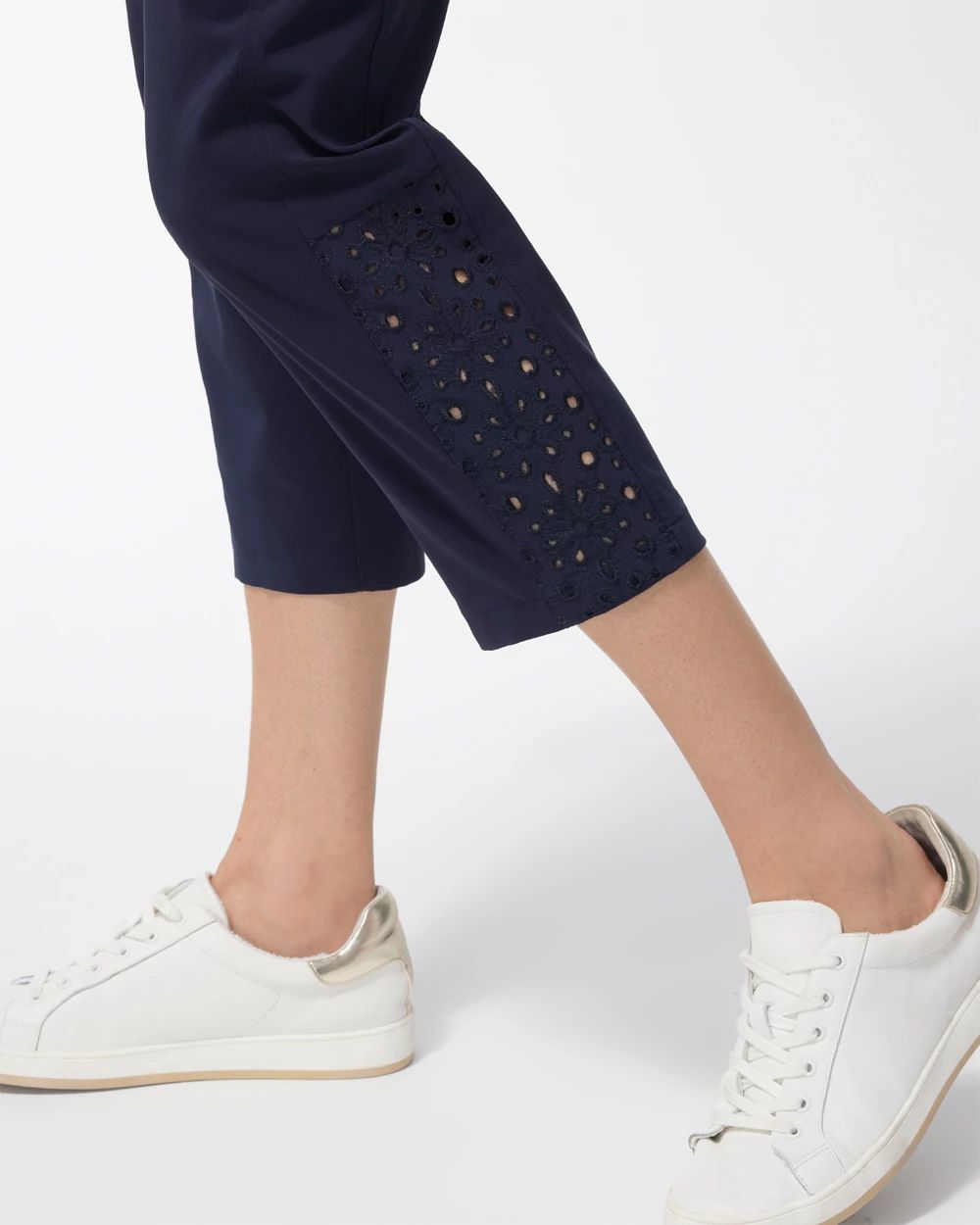 Zenergy Neema Navy Eyelet Crops