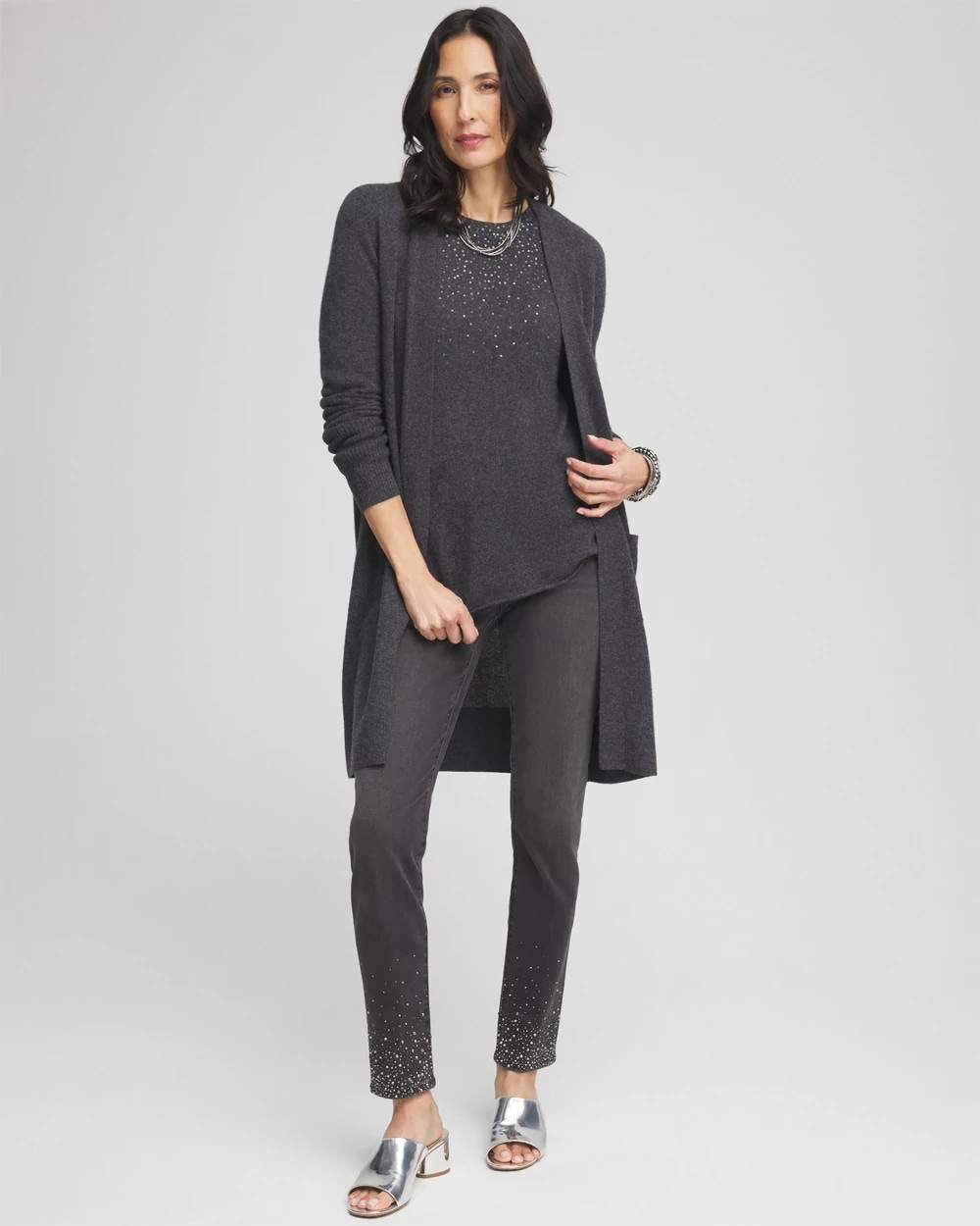 Embellished Pull-On Ankle Jeggings