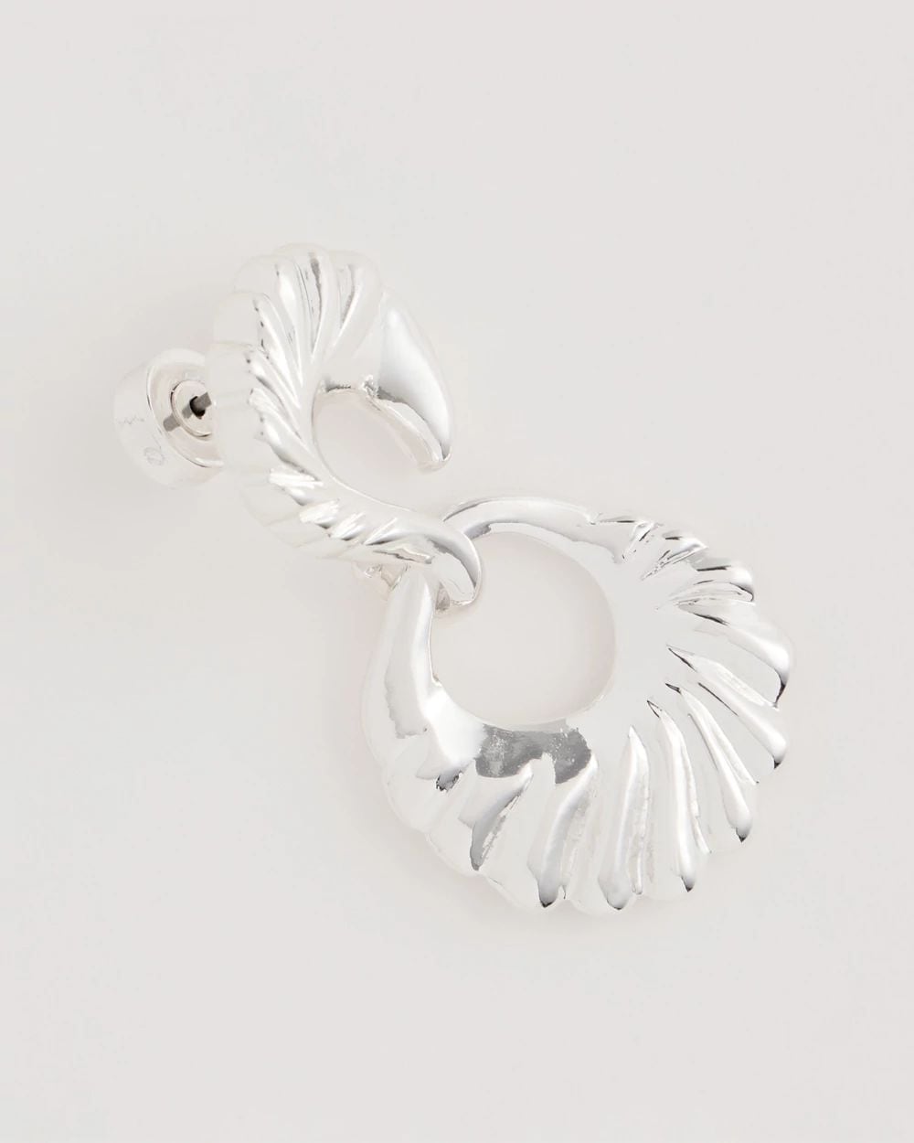 Silvertone Doorknocker Earrings click to view larger image.