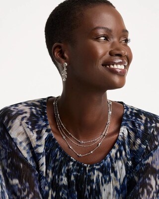 Short Multi-Strand Illusion Necklace click to view larger image.