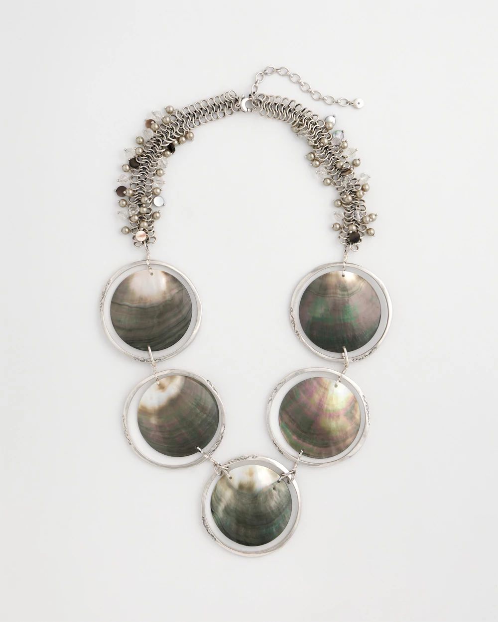 Chico's Originals Genuine Black Lip Shell Necklace