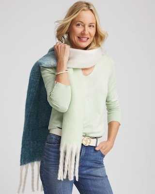 Cozy Ombre Oblong Scarf click to view larger image.