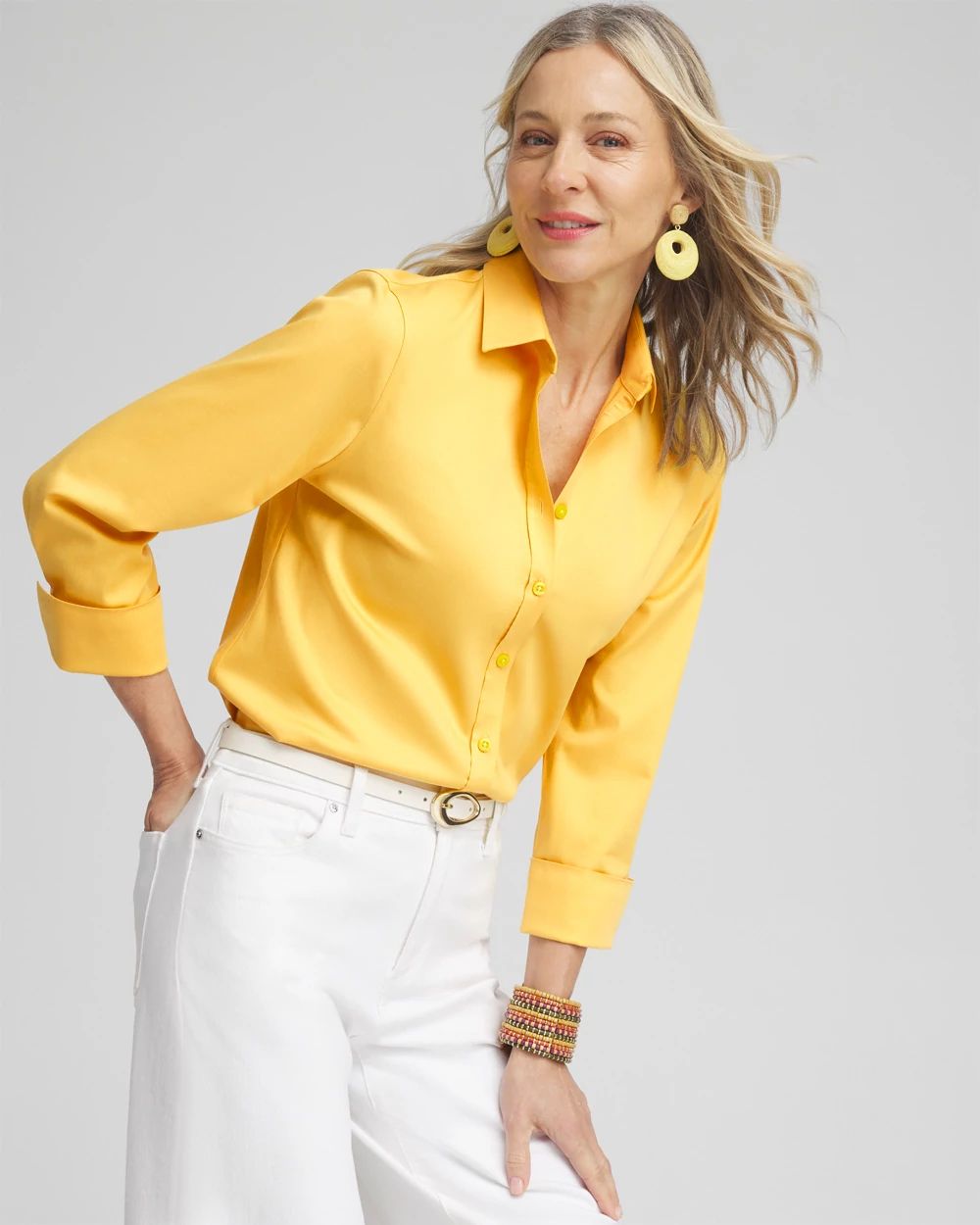 No Iron™ Stretch 3/4 Sleeve Shirt