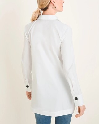 No-Iron Oxford Button-Detail Tunic