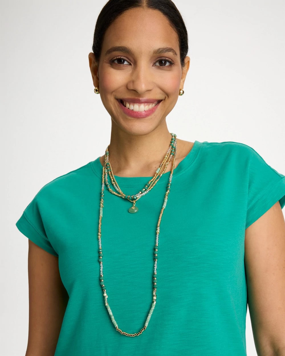 Aventurine Stone Pendant Necklace