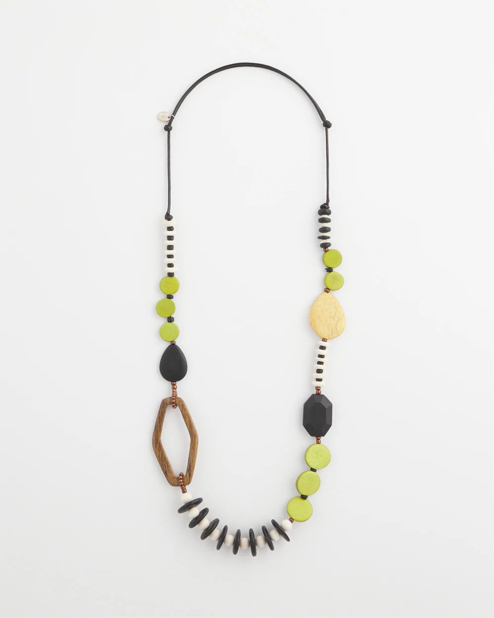 SYLCA® x Chico's Lime Wood Bead Gabby Necklace
