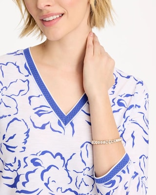 Zenergy® Slub Knit Mesh Trim Tee click to view larger image.