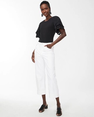 Eyelet Tier Sleeve Top