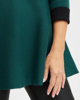 Green Double Knit Pullover Sweater click to view larger image.