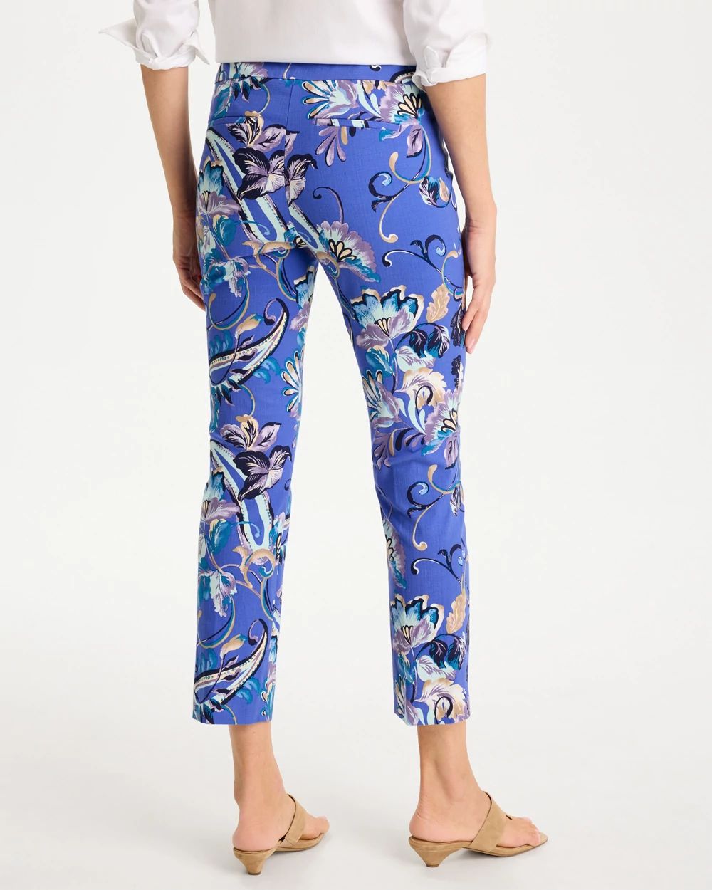 Mae Paisley Brigitte™ Slim Pull-On Crop Pant