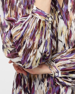 Ikat Clip Dot Crinkle Shirt