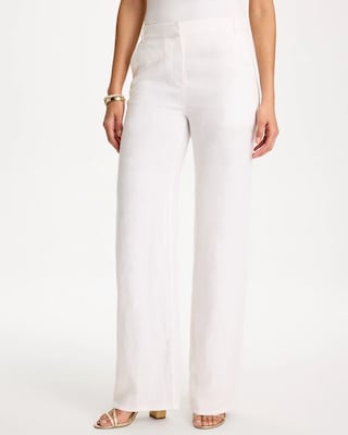 Straight-Leg Linen Pants