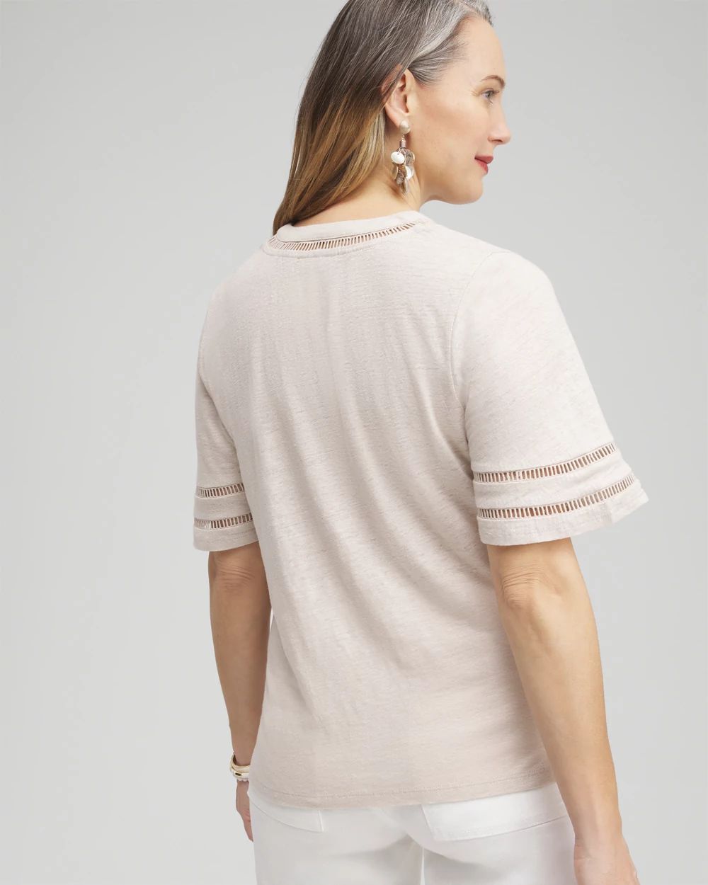 Linen Ladder Lace Tee