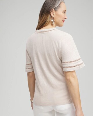 Linen Ladder Lace Tee