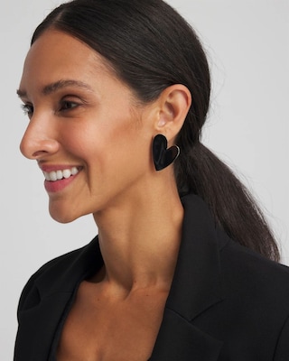 Black Heart Earrings click to view larger image.