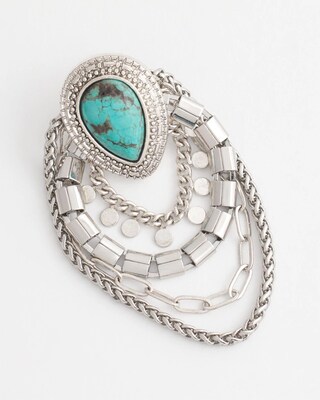 No Droop® Turquoise Stone Earrings click to view larger image.