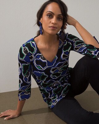 Travelers Floral V-Neck Tunic