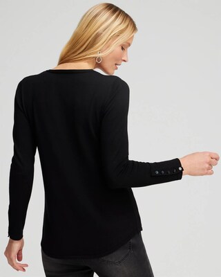 Spun Rayon V-neck Pullover Sweater click to view larger image.