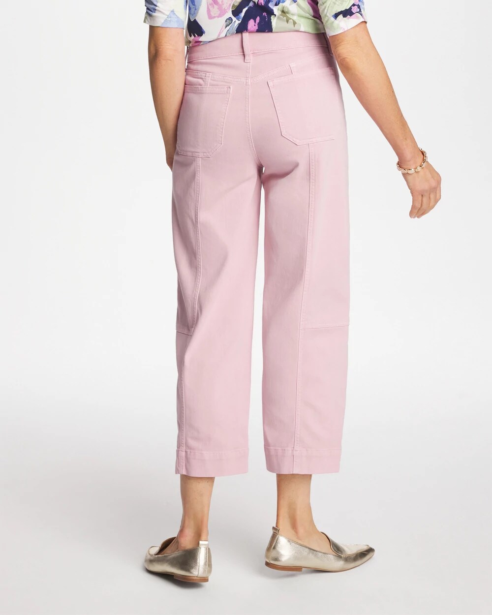 Utility Wide Pull-On Crop Jeans