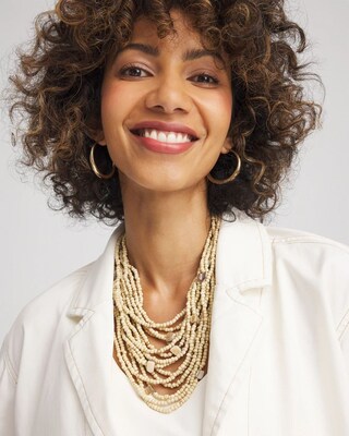 Multi-Layered Bead & Collar Necklace click to view larger image.