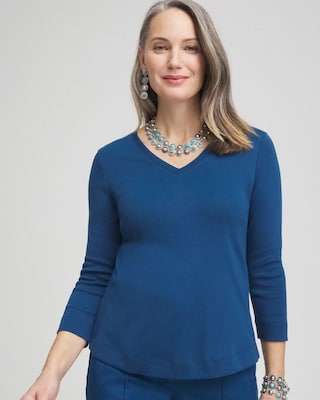 Everyday 3/4 Sleeve V-Neck Tee