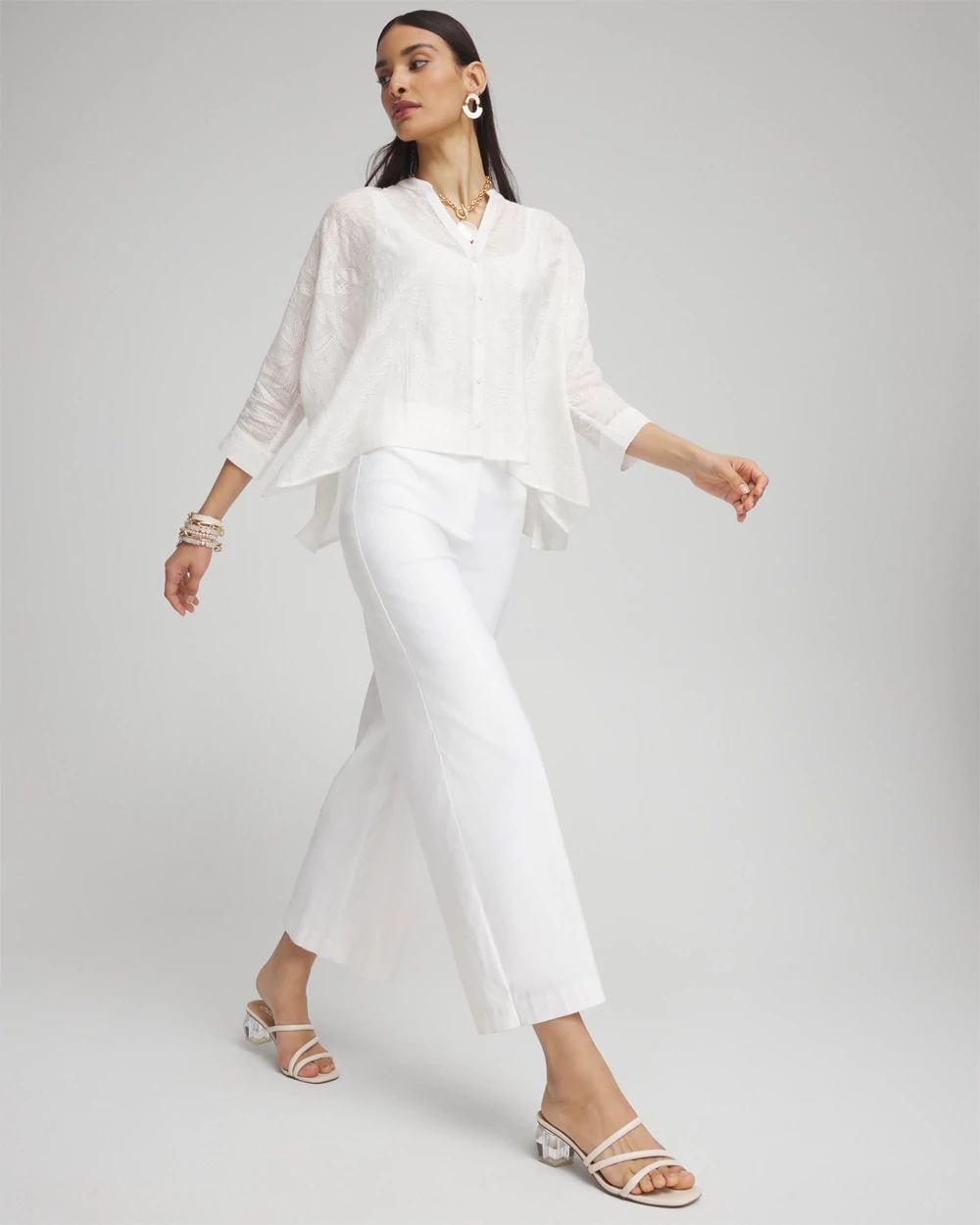 Black Label™ Wide Leg Cropped Pants click to view larger image.