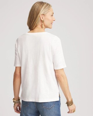 Slub Scoop Neck Tee click to view larger image.