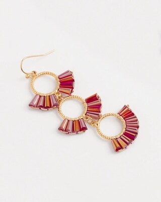 No Droop® Berry Triple Drop Earrings