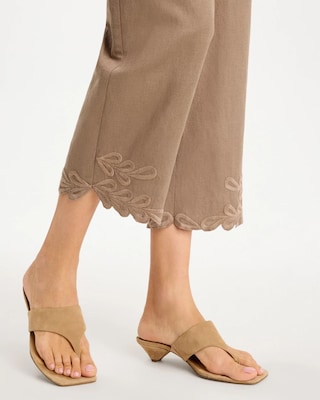 Linen Fly Front Pants click to view larger image.