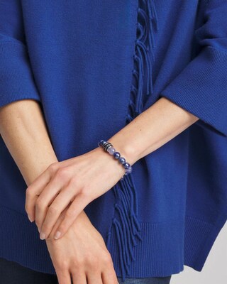 Blue Beaded Pavé Bracelet